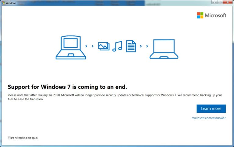 Windows 7 EOL Notice