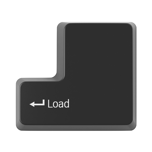 Keyboard enter key with load text