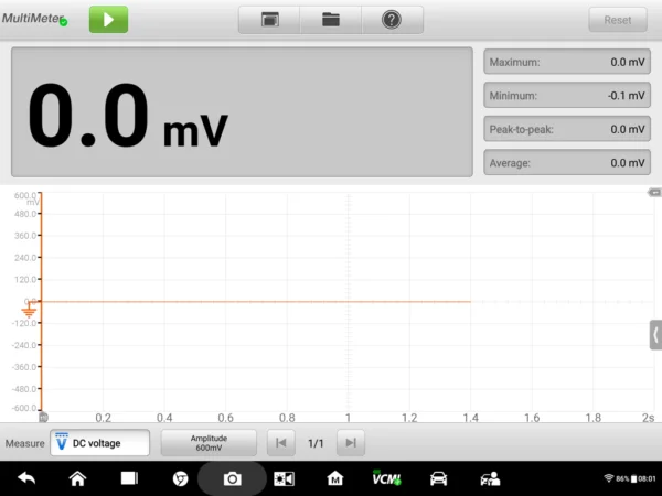 Autel MaxiSYS MS919 multimeter screenshot