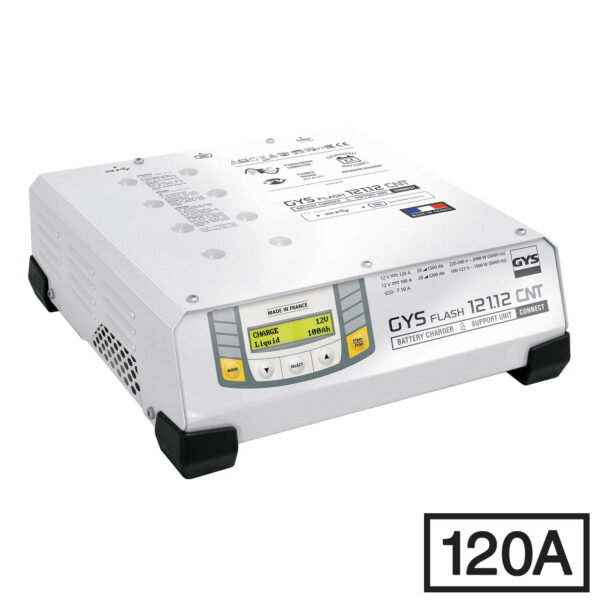 GYSFLASH 121.12 CNT FV (120A) with 5m Cables