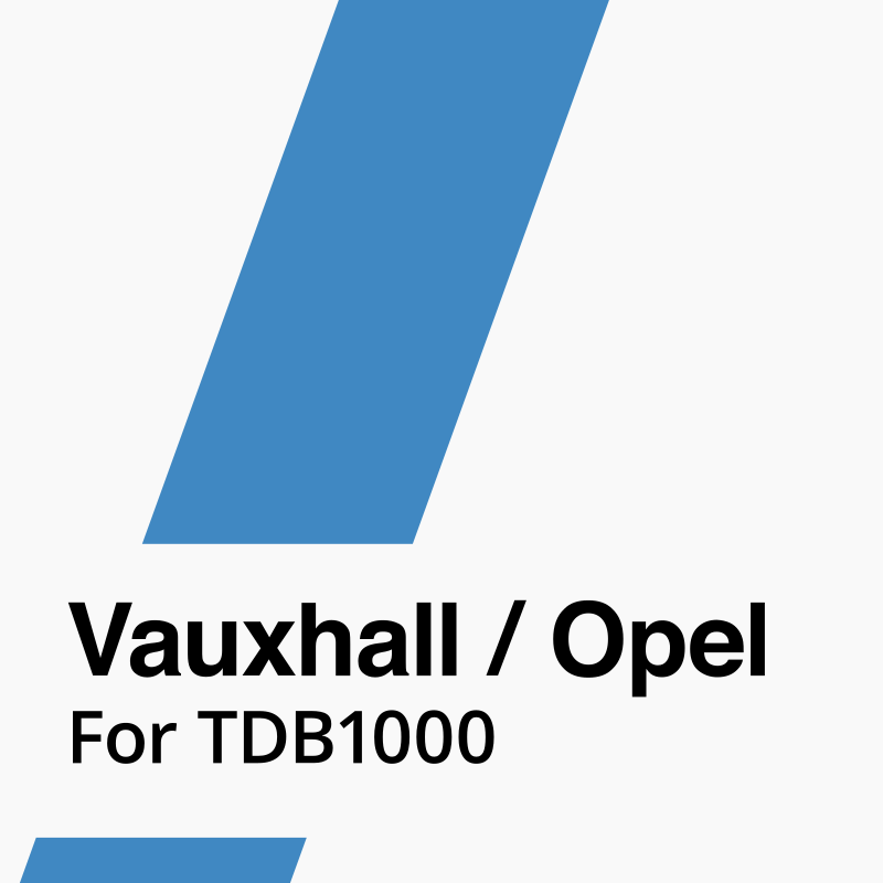Vauxhall/Opel Software for TDB1000
