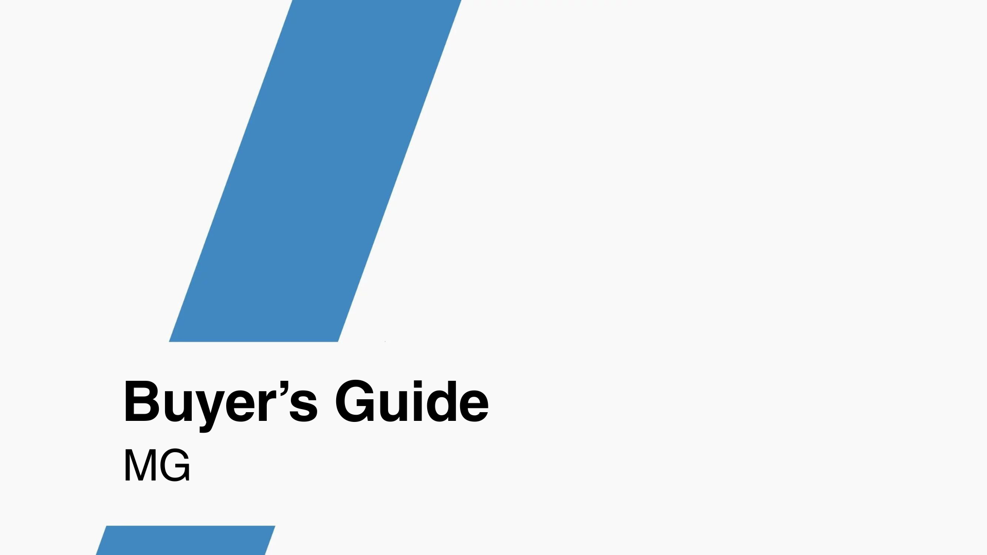 MG buyer's guide